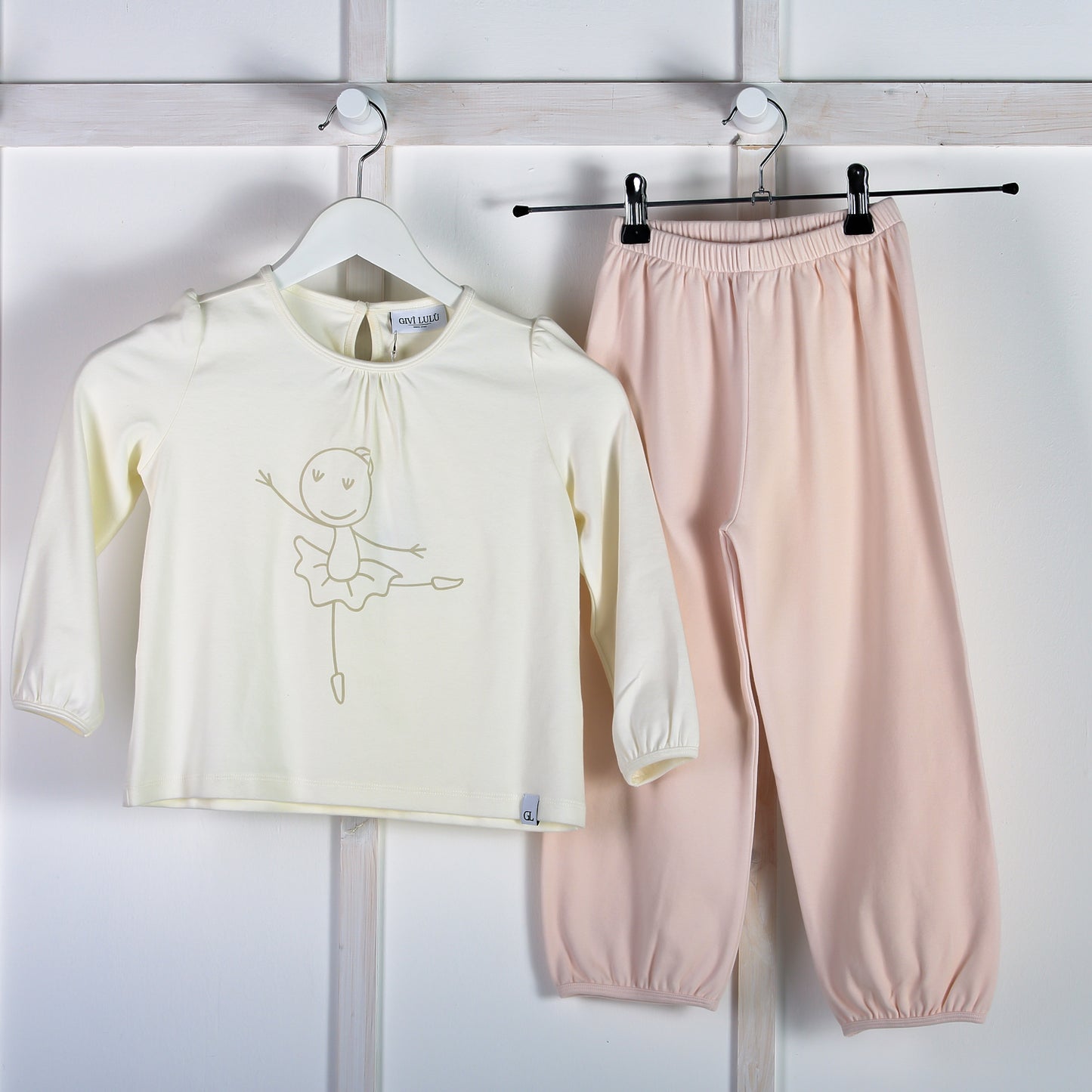 Completo Pigiama Bambina, Stampa Ballerina - New Cleo